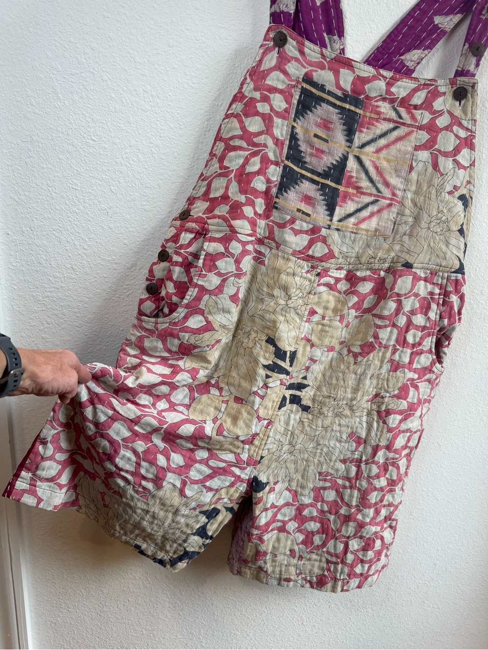 EARTHBOUND TRADING CO Patchwork Quilted Overalls - Picture 4 of 15